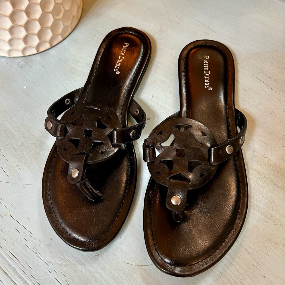 Pierre Dumas Black Sandals Elegant Design